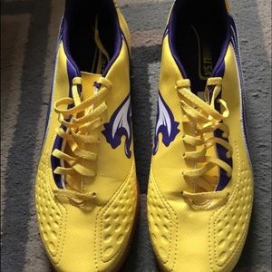 Yellow puma sneakers